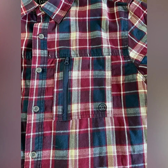 Wrangler All Terrain Gear Red Plaid Button Down shirt - Picture 8 of 16